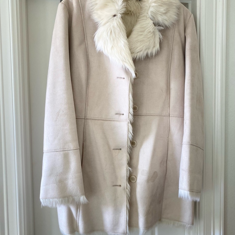 Mixit Light Tan Teddy Jacket with Faux Fur